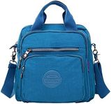 VVVSO Women's Waterproof Nylon Crossbody Shoulder Bag Durable Casual Backpack (Blue)