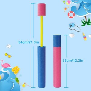 KAHEIGN 6-Pack Foam Water Pistols for Kids – 33cm, Mixed Colors, Outdoor Pool & Beach Toy