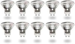 BrightArk GU10 Halogen Spotlight Bulbs, Dimmable GU10 Halogen Light Bulbs 50W Warm White 2800K, AC 220-240V 50 Watt GU10 Halogen Reflector Ceiling Light Bulbs (10-Pack)