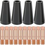 EATBALE 14AK 15AK Flux Core Gasless Nozzle Tips Kit, MIG Welding Contact Tip 0.9mm 0.035'' M6, Welding Torch consumables for MIG MAG 15AK 14AK MB15 MB14 Welder Accessories (14Pcs)