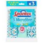 Spontex 3 Mosaik Microfibre Cloths, 40 x 30 cm Cleaning Cloths