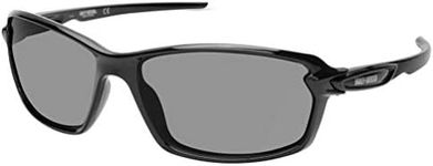 Harley-Davidson Men's Modern Rectangular Sunglasses, Black, 63-16-135