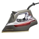 CHI Steam Iron for Clothes with Titanium Infused Ceramic Soleplate, 1700 Watts, XL 10 feet Cord, 3-Way Auto Shutoff, 300+ Holes, Professional Grade, Silver (13101)