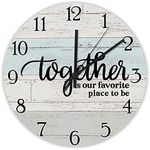 Together is Our Favorite Place to Be Clock Bible Verse Wall Clock Religious Quote Art Wooden Clock Christian Inspirational Saying Rustic Wood Clock Christian Thanksgiving for Her