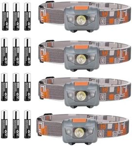 LED Head Lamp Flashlight,Vagocom 4 Modes Bright and Lightweight Battery Powered Headlight for Camping Accessorie,Running,Hiking,Fishing and Hunting (4Pack,Batteries Included)