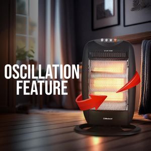 Belaco 3-Bar Halogen Heater 1200W – Portable Electric Room Heater