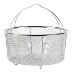 YARDWE Frying Basket with Handle Stainless Steel Fry Basket Round Fryer Basket Fish Fryer Strainer Colander Chip Basket Food Serving Basket for Potatoes Chips French Fries