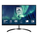 Philips 276E8VJSB - 27 Inch 4K Monitor, 60Hz, 5ms, IPS, FlickerFree, LowBlue Mode, Narrow Border (3840 x 2160, 350 cd/m², HDMI/DP)