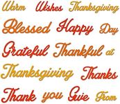 Metal Thanksgiving Dies Grateful Blessed Words Cutting Dies Thank You Letter Words Die Cuts for Card Making Scrapbooking Craft Album Stamps DIY Décor Autumn Harvest Fall Thanksgiving Décor Die Cuts