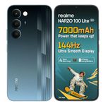 realme narzo 100 Lite 5G (Thunder Black,4GB+64GB) | 7000mAh Titan Battery | 4 Years, Zero Lag | 144 Hz Ultra Smooth Display | 6 nm Octa-core 5G Chipset | Color Pop Design | VC Cooling