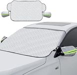 Alpen Car Windshield Cover for Ice and Snow with Side Mirror Cover,5 Layers Winter Frost Protection for Any Weather, Front Window Automotive Covers (Silver)