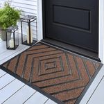 ubdyo - Extra Durable Outdoor Mat - Dirt Trapping Outdoor Welcome Mats - Front Door Mat - 30''x18'' - Non-Slip Outdoor Door Mats - Outdoor Mat - Entryway Mat - Brown (1-Pack)