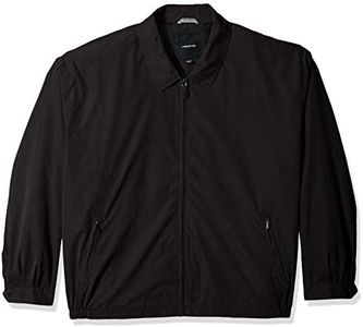 LONDON FOG Men's Auburn Zip-Front Golf Jacket (Regular & Big-Tall Sizes), Black, 5X-Large Plus