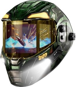 ANDELI Intelligent Auto-Shade Welding Helmet with 2 Lights ,180° Panoramic Auto Darkening,Internal Digital Display,Type-C Charging/Memory/Gradient,1/1/1/1 True Color for Weld Cut Grind
