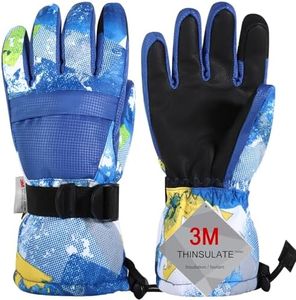 Pnosnesy Ski Gloves, Warmest Waterproof and Breathable Snow Gloves for Cold Weather, Fits Both Men & Women,for Parent Child Outdoor