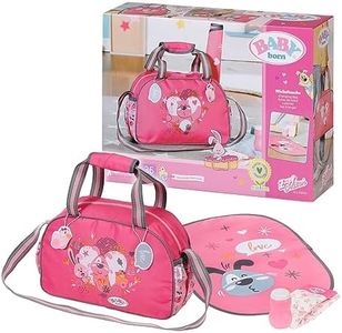 BABY born Changing Bag - Doll Changing Bag with Changing Mat, Lotion Bottle and a Nappy. Fits dolls up to 43cm - Suitable for children aged 3+ years - 832455