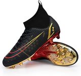 QZQMFXD Football Shoes,Soccer Cleats, Professional Spikes Soccer Shoes for Men and Women Black