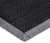 Durable Heavy Duty Rubber Fingertip Outdoor Entrance Mat, 24" x 32", Black