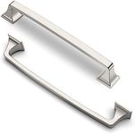 FURNIWARE Pack of 5 Cabinet Handles,Brushed Nickel Hardware Drawer Pulls,Zinc Alloy Kitchen Cabinet Door Handles Pull-160mm(6.3 Inch) Hole Center