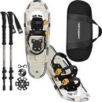 Retrospec Drifter 25/30 Inch Sshoes & Trekking Poles Bundle for Men & Women, Durable All Terrain with Fully Adjustable Binding and Carry Bag with Lightweight Aluminum Hiking & Walking Sticks 5316