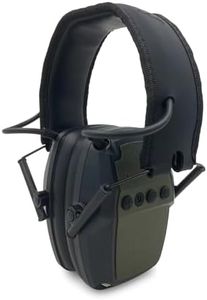 HCMSafety Electronic Ear Muffs - Gun Range Ear Protection, Retractable, Portable, Lightweight, Microphone Earplugs for Shooting Ear Protection