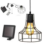 Lixada Solar Powered Pendant Light Outdoor Lamp Sensitive Light Remote Control Pull-Cord Switch IP44 Water Resistance for Garden Patio Balcony Landscape