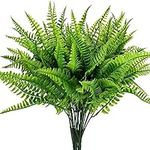 Leixi 6pcs Artificial Plants Fake Plastic Greenery Shrub Bushes UV Resistant Plants Plastic Wheat Grass for Indoor Outdoor Home Garden Decoration (Shurb)