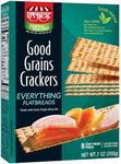 Snacktery Everything Flatbread Crackers - All Natural Thin Crackers in 8 Stay-Fresh Packs - Crispy Flat Bread Crackers for Cheese, Spreads, Dips - 7 oz