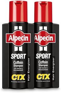 Alpecin Sport Coffein Shampoo CTX, 2 x 250 ml | Quando il fabbisogno energetico aumenta, ricarica di energia le radici e aiuta a prevenire la caduta ereditaria dei capelli