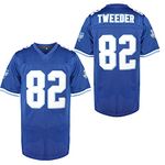 Men 82 Charlie Tweeder 69 Billy Bob Varsity Blues Movie West Canaan Coyotes Football Jersey All Stitched S-XXXL (82 Blue, XXX-Large, 3X_l)