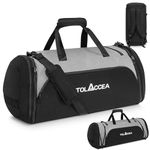 Tolaccea 54L Expandable Sports Gym Bag for Men and Women, Large Duffel Travel Bag with Shoes Compartment | Dry & Wet Separation | Shoulder Strap | Holdall Backpack for Overnight,Weekend,Football,Rugby