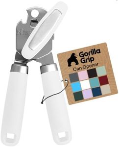 GORILLA GRIP Upgraded Model Stainless Steel Manual Can Opener, White