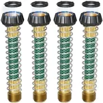 Garden Hose Extension Adapter, Diivoo Garden Hose Extender for Faucet Outdoor, RV Flexible Hose Kink Protector, Small Water Hose Extension with Coil Spring, Extender for 3/4" Standard Spigot, 4 Pack