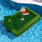 PLBBJH Floating Golf Green for Pool, Floating Chipping Green, Pool Golf Turf Mat Set for Adults Outdoor Game - Perfect Golf Gift for Golfers