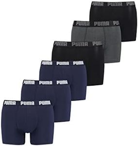 PUMA 6 ER Pack Boxer Boxershorts Men Pant Underwear, Farben:738 - Anthracite Denim, Größe Bekleidung:S