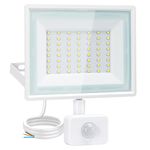 Aigostar Security Lights Outdoor Motion Sensor, 50W PIR Sensor Security Light 4300 Lumens, Super Bright Flood Lights Outdoor, 6500K Flood Light, IP65 Waterproof Floodlight for Backyard, Garden, Patio