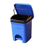 SIGNORA WARE Plastic 7 Liters Modern Lightweight Pedal Dustbin/Thrash Can Dustbins With Lid For Home Office/Non Garbage Smell/Unbreakable Single Mould/Heavy Duty Kitchen Bedroom Bathroom (7Ltr Blue)