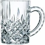 Nachtmann Noblesse Collection Beer Mug with Handle - 21.2oz Clear Crystal Glass | Elegant Big Drinking Cup for Beer Lovers, Home Bar Accessories | Dishwasher Safe