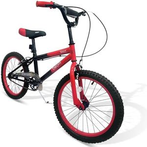 Beam Sports BMX Style Kids Bike for Ages 5-9 Years Old Boys Girls, 18 inch Kid's Bikes, Children Bicycle for Kids and Ages 5 to 9 18", Red Black