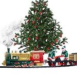 Christmas Train Sets for Around The Tree with Lights, and Sounds - Christmas Toy Holiday Train Around Christmas Tree W/Large Tracks, Electric Train Set for Kids Ages 4-8
