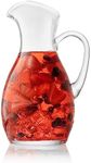 Godinger Pitcher Carafe, Crystal Glass Water Pitcher Carafe with Handle, 65oz, Made in Europe