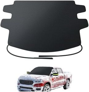 Zanch Upgrade Windshield Cover for Ice & Snow [Fast Install & Removal] 600D Oxford Fabric Against Magnetic Fit Snow, Ice, Frost, Winter Accessories - Fit for Pickup/Large SUV/MPV - (70''x54'')
