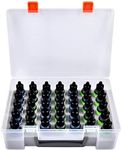 Alcohol Ink Storage Organizer Carrying Case, Holds 35pcs 0.35oz, 0.5oz Bottles of Alcohol Ink Set/for Stickles Glitter Glue/for Glossy Accents/for Reinkers, Paint Travel Box Container (Case Only)