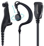 commountain APX 6000 XPR 7550e Earpiece with Mic Compatible for Motorola Radios APX 8000, APX 7000, APX 4000, XPR 7350e, XPR 7550, XPR 7580e, APX6000, APX8000, XPR7550, XPR7550e, Earhook Headset