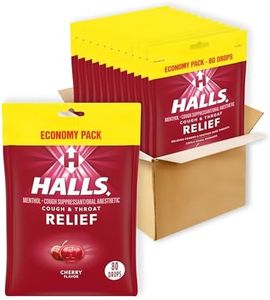 HALLS Relief Cherry Cough Drops, Economy Pack, 12 Packs of 80 Drops (960 Total Drops)