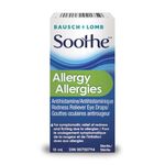 Soothe Allergy Eye Drops, Antihistamine and Redness Reliever Eye Drops for Itching due to Allergies, Symptomatic Relief for Itchy Red Eyes, 15 ml