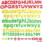 SpriteGru 123 PCs Magnetic Form Letters and Numbers with Uppercase and Lowercase Plus Symbols for Alphabet Vocabulary Math (Each Measures About 1.2" x 1.5")
