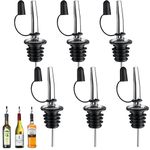 Bottle Pourers for Spirits 6Pack Spirit Pourers Speed Pourers Freeflow Liquor Spirits Pourer Speed Pourers for Wine Spirits Alcohol Olive Oil Syrup Vinegar Bottles