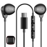 USB C Headphones for Samsung S20 FE, APETOO HiFi Stereo Type C Earbuds + Carrying Case USB C Earphones with Mic for Galaxy S21 S20 Note 20 Ultra S21 S20 Note 10 Plus Pixel 5 4 3 XL OnePlus 7T 8T 9 Pro