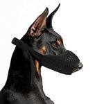 YAODHAOD Muzzle for Dogs, with Rounded Mesh Loop, Breathable Dog Mouth Cover, Prevents Eating, Biting and Chewing (Large, black)